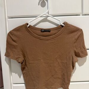 Zara Tan Crop Top